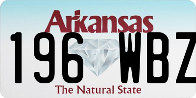 AR license plate 196WBZ