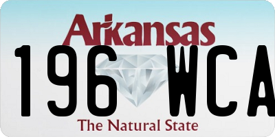 AR license plate 196WCA