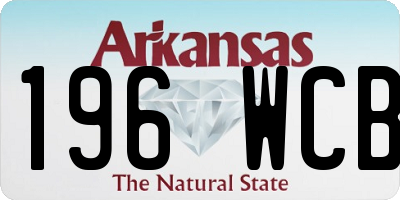AR license plate 196WCB