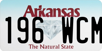 AR license plate 196WCM