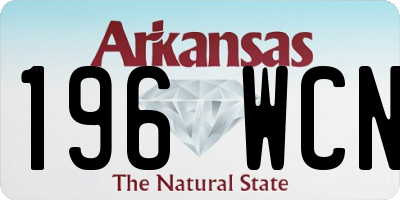 AR license plate 196WCN