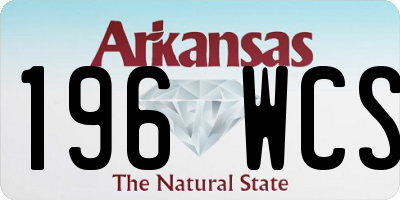 AR license plate 196WCS