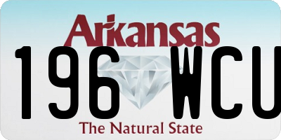 AR license plate 196WCU