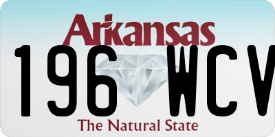 AR license plate 196WCV