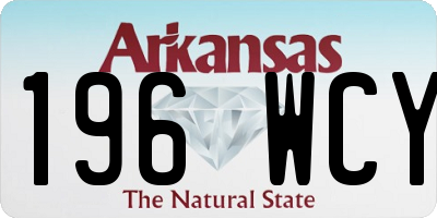AR license plate 196WCY