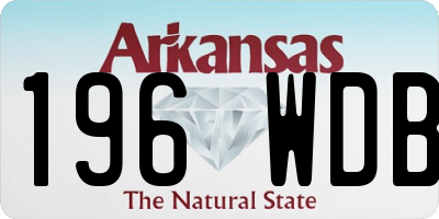 AR license plate 196WDB