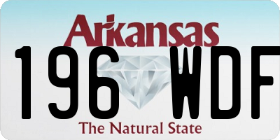 AR license plate 196WDF