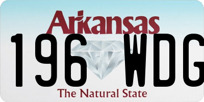 AR license plate 196WDG