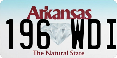 AR license plate 196WDI