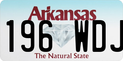 AR license plate 196WDJ