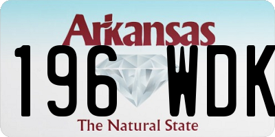 AR license plate 196WDK