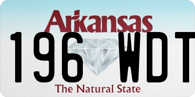 AR license plate 196WDT