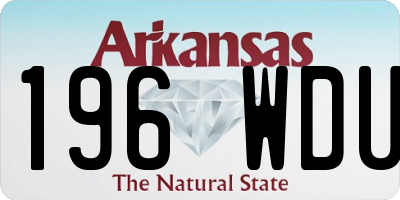AR license plate 196WDU