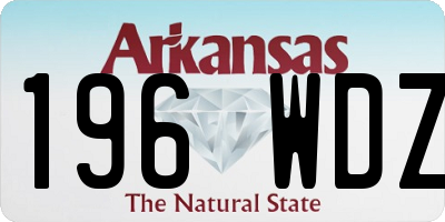 AR license plate 196WDZ