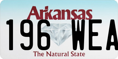 AR license plate 196WEA