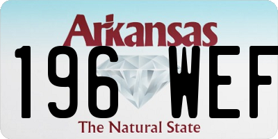 AR license plate 196WEF