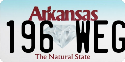 AR license plate 196WEG