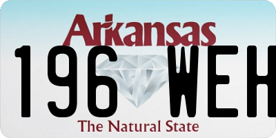 AR license plate 196WEH