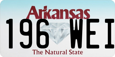 AR license plate 196WEI