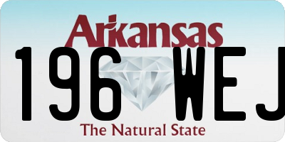 AR license plate 196WEJ
