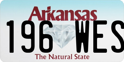 AR license plate 196WES