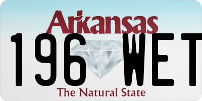 AR license plate 196WET