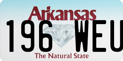 AR license plate 196WEU