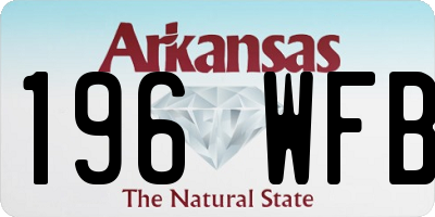 AR license plate 196WFB