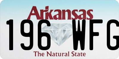 AR license plate 196WFG