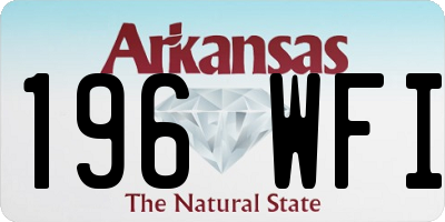 AR license plate 196WFI