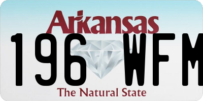 AR license plate 196WFM