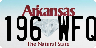 AR license plate 196WFQ