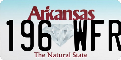 AR license plate 196WFR