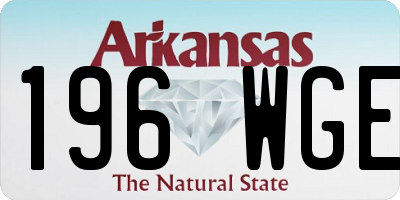 AR license plate 196WGE