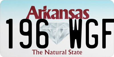 AR license plate 196WGF