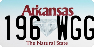 AR license plate 196WGG