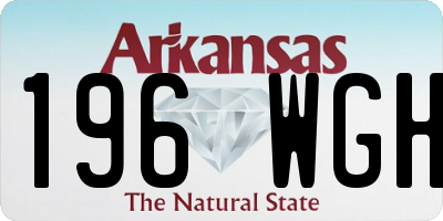 AR license plate 196WGH
