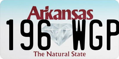 AR license plate 196WGP