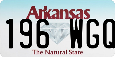 AR license plate 196WGQ