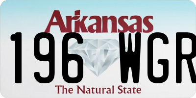 AR license plate 196WGR