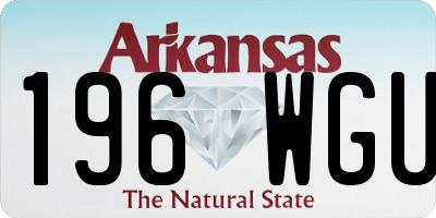 AR license plate 196WGU