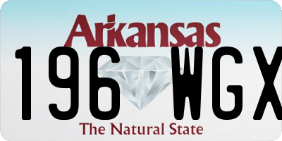 AR license plate 196WGX