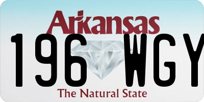 AR license plate 196WGY