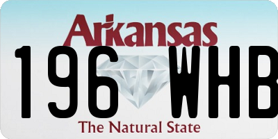 AR license plate 196WHB