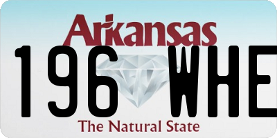AR license plate 196WHE