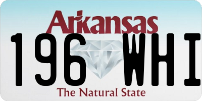 AR license plate 196WHI