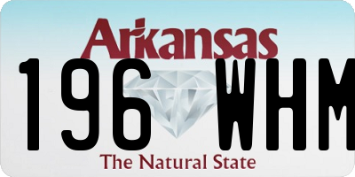 AR license plate 196WHM