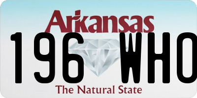 AR license plate 196WHO