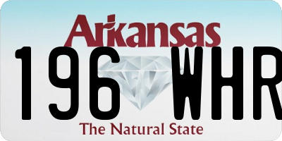 AR license plate 196WHR