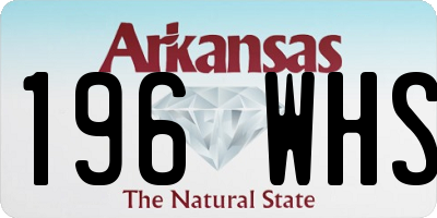 AR license plate 196WHS